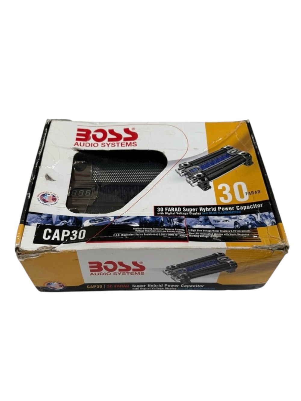 new Boss Audio ♫ CAP30 30 Farad Digital Capacitor ♫ Blue Illumination ♫ in Box - Picture 10 of 16